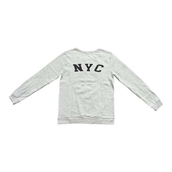 On Fire NYC Fleece Lightweight Crewneck Soft Sweatshirt Grey Size Large - Picture 2 of 6